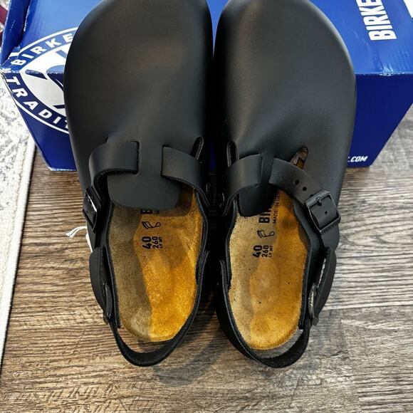 NEW Birkenstock Kay SL Black Leather - Size 40 - Picture 3 of 8